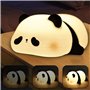 GOMETY Veilleuse LED pour enfant - Panda - Contrôle tactile - En silicone - Intensité variable - Avec 3 modes d'éclairage et min