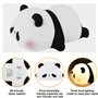 GOMETY Veilleuse LED pour enfant - Panda - Contrôle tactile - En silicone - Intensité variable - Avec 3 modes d'éclairage et min