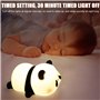 GOMETY Veilleuse LED pour enfant - Panda - Contrôle tactile - En silicone - Intensité variable - Avec 3 modes d'éclairage et min