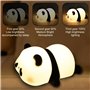 GOMETY Veilleuse LED pour enfant - Panda - Contrôle tactile - En silicone - Intensité variable - Avec 3 modes d'éclairage et min