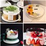 metagio Lot de 2 Rouleaux Rhodoid Pâtisserie 10cm x 8cm 10cm x 10cm Collier à Gâteau Transparent Cercle et Cadre de Pâtisserie p