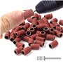 luoshaPUCY 100Pcs Embouts de Ponceuse Manchons Accessoire de Manucure, #180 Grain Bandes de Ponçage pour Manucure Pédicure (2*Fo