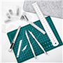 Cutter de Précision Couteau, 2 Stylos Scalpel 90 Lames Tapis de Découpe Règle en Acier pour Découpe de Travail d'art Bricolage, 
