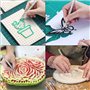 Cutter de Précision Couteau, 2 Stylos Scalpel 90 Lames Tapis de Découpe Règle en Acier pour Découpe de Travail d'art Bricolage, 