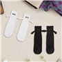 DALAETUS 4 Paires Drôles Chaussettes Kit, Noir et Blanc Mignon Chaussettes Magnétiques, 3D Unisexe Amusante Tenant les Mains Cha