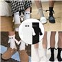 DALAETUS 4 Paires Drôles Chaussettes Kit, Noir et Blanc Mignon Chaussettes Magnétiques, 3D Unisexe Amusante Tenant les Mains Cha
