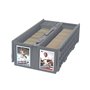 BCW Bac à cartes à collectionner – Peut contenir jusqu'à 1600 cartes – Gris simple | Grande boîte de rangement pour cartes à col