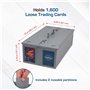 BCW Bac à cartes à collectionner – Peut contenir jusqu'à 1600 cartes – Gris simple | Grande boîte de rangement pour cartes à col