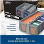 BCW Bac à cartes à collectionner – Peut contenir jusqu'à 1600 cartes – Gris simple | Grande boîte de rangement pour cartes à col