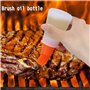 Bouteilled'huile Badigeonnage,Cuisine badigeonner en, badigeonner en Silicone de l'huile Pinceau à pâtisserie Brosse pour Barbec