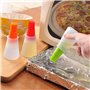 Bouteilled'huile Badigeonnage,Cuisine badigeonner en, badigeonner en Silicone de l'huile Pinceau à pâtisserie Brosse pour Barbec