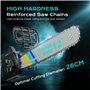 10000mAh Brushless Tronçonneuse sans fil 30,5 cm Mini tronçonneuse avec batterie électrique à une main pour sécateur de jardin, 