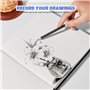 WANDGU Carnet de croquis carré aquarelle : 20 x 20 cm, carnet de croquis pour dessin, carnet de croquis à couverture rigide en p