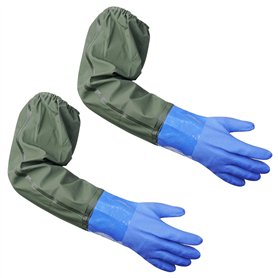 TOATELU 1 paire de gants longs en caoutchouc : gants de bassin imperméables