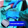TOATELU 1 paire de gants longs en caoutchouc : gants de bassin imperméables, gants de travail, gants de sablage pour homme et fe