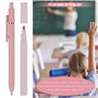 WIYETY Lot de 33 surligneurs pastel : 12 marqueurs esthétiques 5 stylos gel à encre noire avec 10 mines de rechange incluses et 