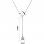Philip Jones Collier Infini Plaqué Argent Créé avec des Cristaux Zircondia®