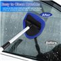 PBUSPU Nettoyant pour Pare-Brise de Voiture, Kit Nettoyage Voiture, 180° Extensible Brosse de Fenêtre de Nettoyage à Manche Long