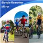 PBUSPU 2 PCS Retroviseur Velo, 360° Pour Vélo de Montagne, Rétroviseurs de Sécurité Convexes en Acrylique Pour Guidon de 22 à 30