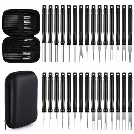 PBUSPU 30 Pcs Outils de Retrait de Terminal pour Câble de Voiture