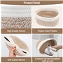 Lot de 4 Panier Rangement Tissé en Corde Coton, Panier en Corde de Coton Empilables Corbeille Rangement Panier Table a Langer Pa