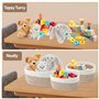 Lot de 4 Panier Rangement Tissé en Corde Coton, Panier en Corde de Coton Empilables Corbeille Rangement Panier Table a Langer Pa