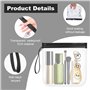 4 Pcs Trousse de Toilette Transparente Femme 20x20cm Transparente Voyage Kit de Voyage pour l'Avion Sacs d'avion Trousse Transpa