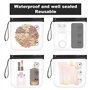 4 Pcs Trousse de Toilette Transparente Femme 20x20cm Transparente Voyage Kit de Voyage pour l'Avion Sacs d'avion Trousse Transpa