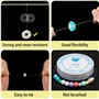 Fil Elastique pour Bracelet Resistant, 3 Rouleaux Fil pour Bracelet Perle Transparent, Fil Nylon pour Bracelet 0.5mm 0.8mm 1mm, 