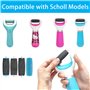 Lot de 10 Rouleaux de Remplacement, 3 Types de Rugosité, Pierre Ponce Recharge Rapeuse Electrique Compatible avec Scholl Velvet 