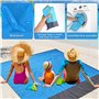 Tapis de Plage Imperméable 210 x 200 cm Portable Couverture de Plage Douce et Soyeuse Portable Anti Sable Natte de Plage Serviet