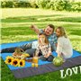 Tapis de Plage Imperméable 210 x 200 cm Portable Couverture de Plage Douce et Soyeuse Portable Anti Sable Natte de Plage Serviet