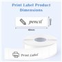 12 x 40 mm Papier Autocollant Imprimante Etiquette Autocollant
