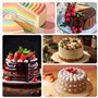 NVIYAM Moule Gateau Silicone Rond 20cm 2Pc, gâteaux ronds en silicone, moules à gâteaux antiadhésifs, Dégagement Rapide, Moule a