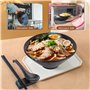 Lot de 2 Bols à Ramen en Céramique avec Cuillère Et Baguettes - Japonaise Aux Nouilles Ramen Bols pour Ramen, Salade, Céréales, 