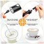 NVIYAM Mousseur à Lait Électrique avec 3 Têtes d'Agitation, Mousseur à Lait Rechargeable - USB Rechargeable, Réglable en 3 Vites