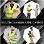 Lot de 5 Gilet Haute Visibilité, Gilets Haute Vêtements De Travail Respirants, Gilet De Sécurité Haute avec des Bandes Réfléchis