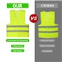 Lot de 5 Gilet Haute Visibilité, Gilets Haute Vêtements De Travail Respirants, Gilet De Sécurité Haute avec des Bandes Réfléchis