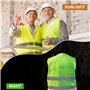 Lot de 5 Gilet Haute Visibilité, Gilets Haute Vêtements De Travail Respirants, Gilet De Sécurité Haute avec des Bandes Réfléchis