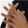 KONFEN Bague Argent Homme, Météore Bague Ajustable Reglable Ouverte, Une Bague Pouce Anneau Bagues Reglables Orteil Bijoux Simpl