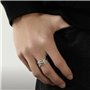 KONFEN Bague Argent Homme, Météore Bague Ajustable Reglable Ouverte, Une Bague Pouce Anneau Bagues Reglables Orteil Bijoux Simpl