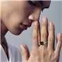 KONFEN Bague Argent Homme, Météore Bague Ajustable Reglable Ouverte, Une Bague Pouce Anneau Bagues Reglables Orteil Bijoux Simpl