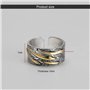KONFEN Bague Argent Homme, Météore Bague Ajustable Reglable Ouverte, Une Bague Pouce Anneau Bagues Reglables Orteil Bijoux Simpl