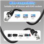 Cable Ethernet 5m 2 Pièces, Cat 6 Cable Rj45 Blindé Gigabit Haut Débit Câble Réseau Résistant aux Intempéries FTP 23AWG CCA Cabl