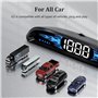 AMROOLOO Compteur de vitesse GPS pour voiture, affichage de la vitesse, affichage tête haute, compteur de vitesse, compatible av