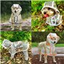 Bireegoo 1 manteau de pluie imperméable en plastique transparent pour chien de petite et moyenne taille (L)