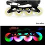Merkts Roues de patin en ligne, 8 roues clignotantes à LED colorées, roues lumineuses, PU résistantes à l'usure pour adultes et 