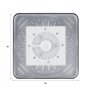 Pommeau de Douche Led Carre avec 7 Couleurs Changement