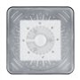 MAGT Pommeau de Douche LED, 7 Couleurs LED Pommeau de Douche Douchette, Pommeau de Douche Led Carre avec 7 Couleurs Changement, 