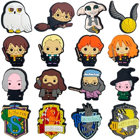 16 Pièces Harry Potter Charms pour Crocs - Décoration de Chaussures